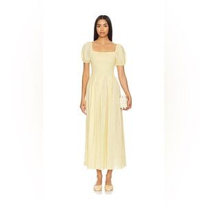 Solid and Striped Corinna Eyelet Dress Butter Yellow